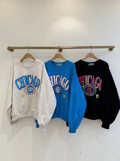 12A105 CHICAGO大學T(內磨毛)