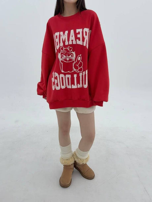 12A111 後橫條長版大學T(內磨毛)