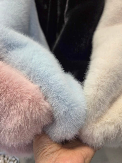 12A209 短版拉鍊皮草外套