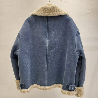 12A212 內刷羔羊毛單寧外套