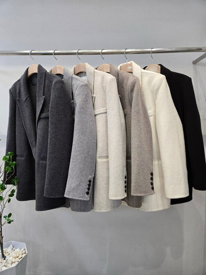 12A210 毛料長版西裝外套(40%羊毛)