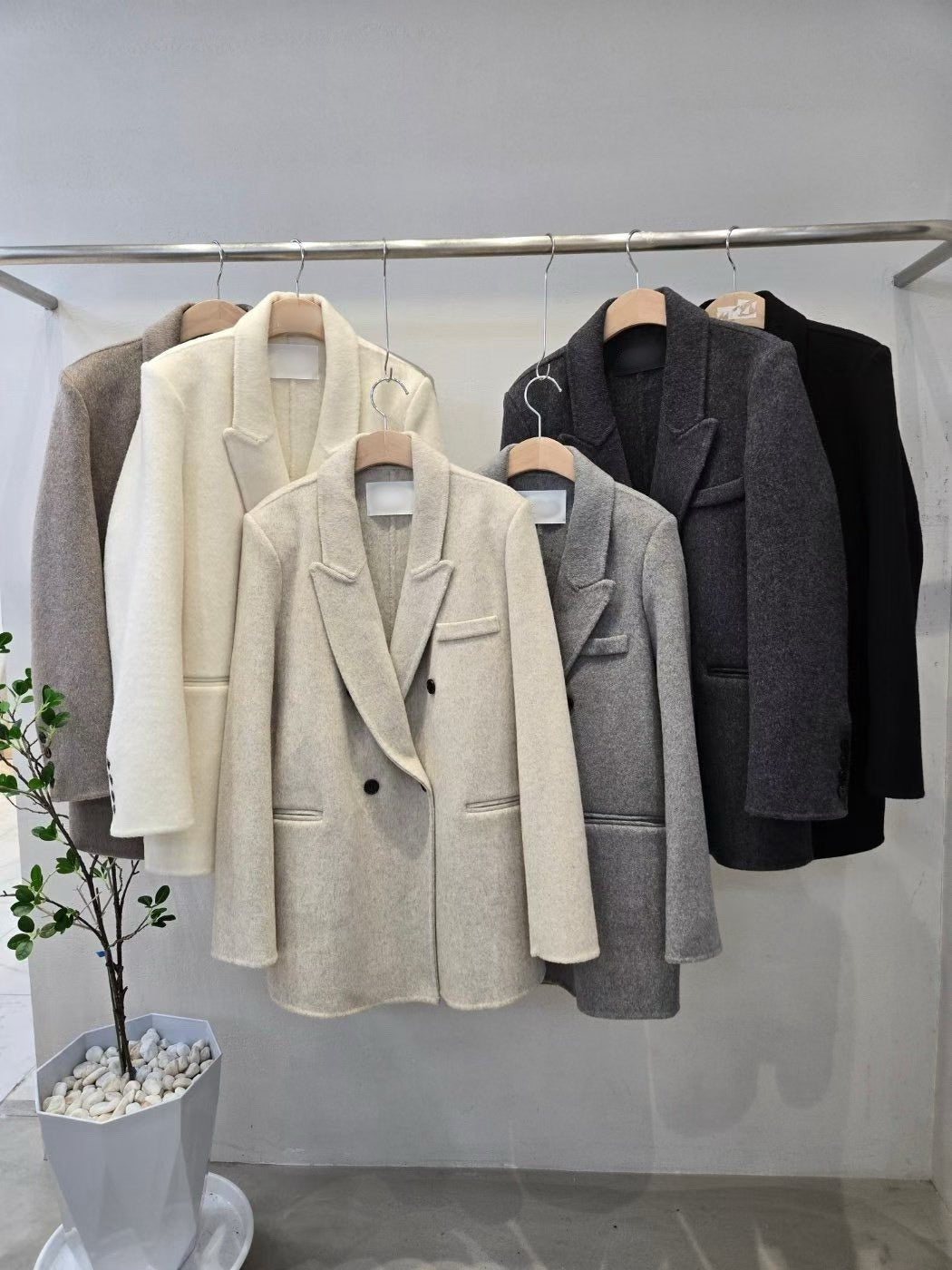 12A210 毛料長版西裝外套(40%羊毛)