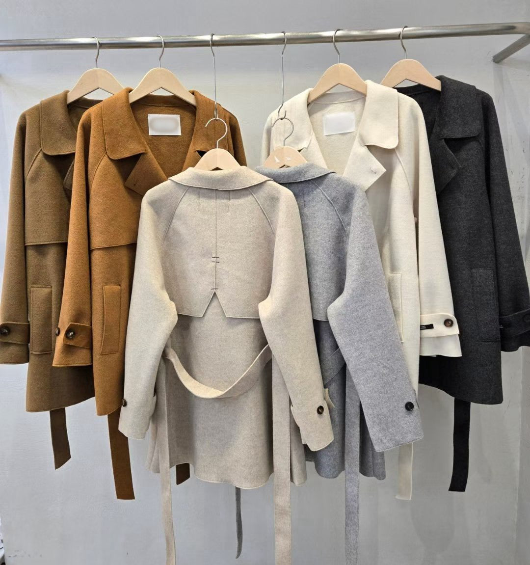 12A207 毛呢風衣外套(30%羊毛)