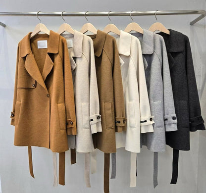 12A207 毛呢風衣外套(30%羊毛)