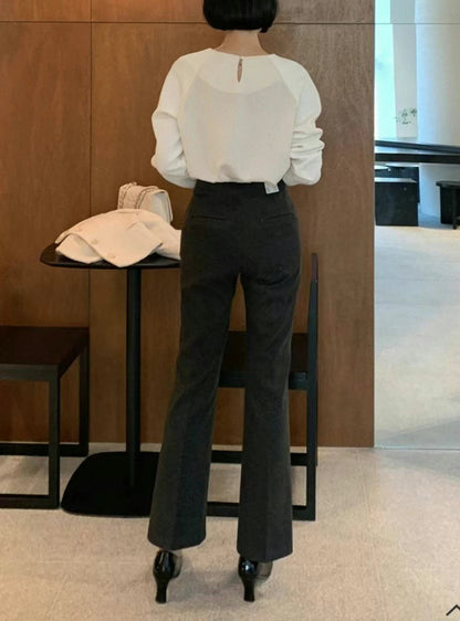 12C103 異材質接袖雪紡上衣