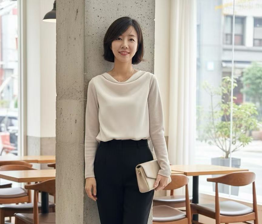 12C111 垂墜圓領雙層雪紡上衣