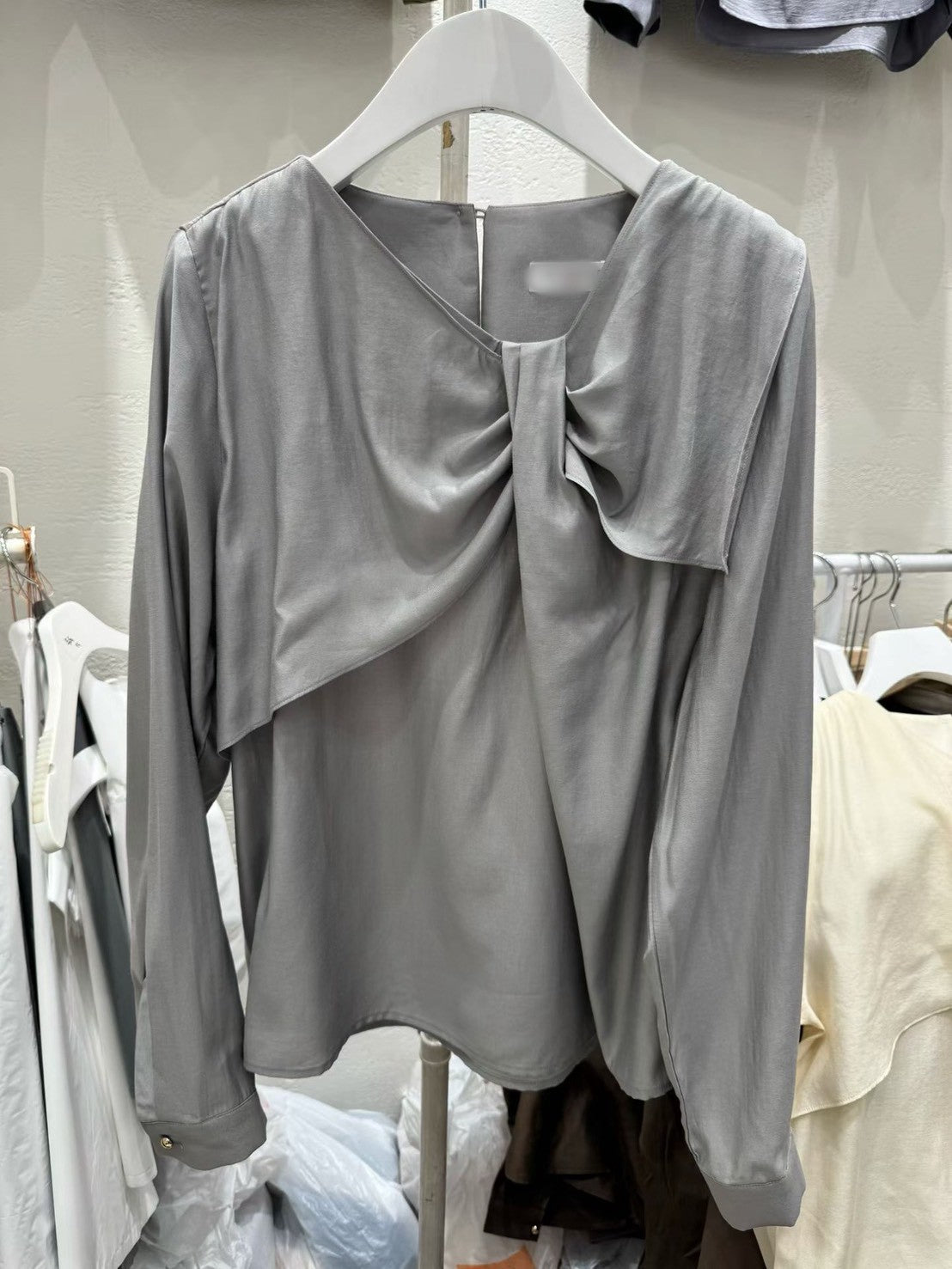 12C110 側蝴蝶結領雪紡上衣