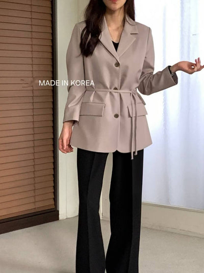 1A213 腰帶長版西裝