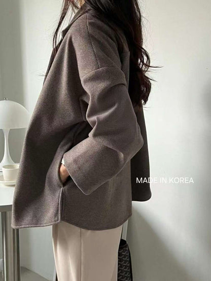 1A212 毛呢人字紋西裝外套