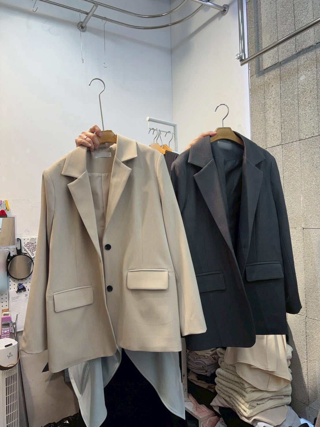 1A208 斜紋布長版西裝外套