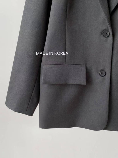 1A214 手袖直紋內裡長版西裝外套