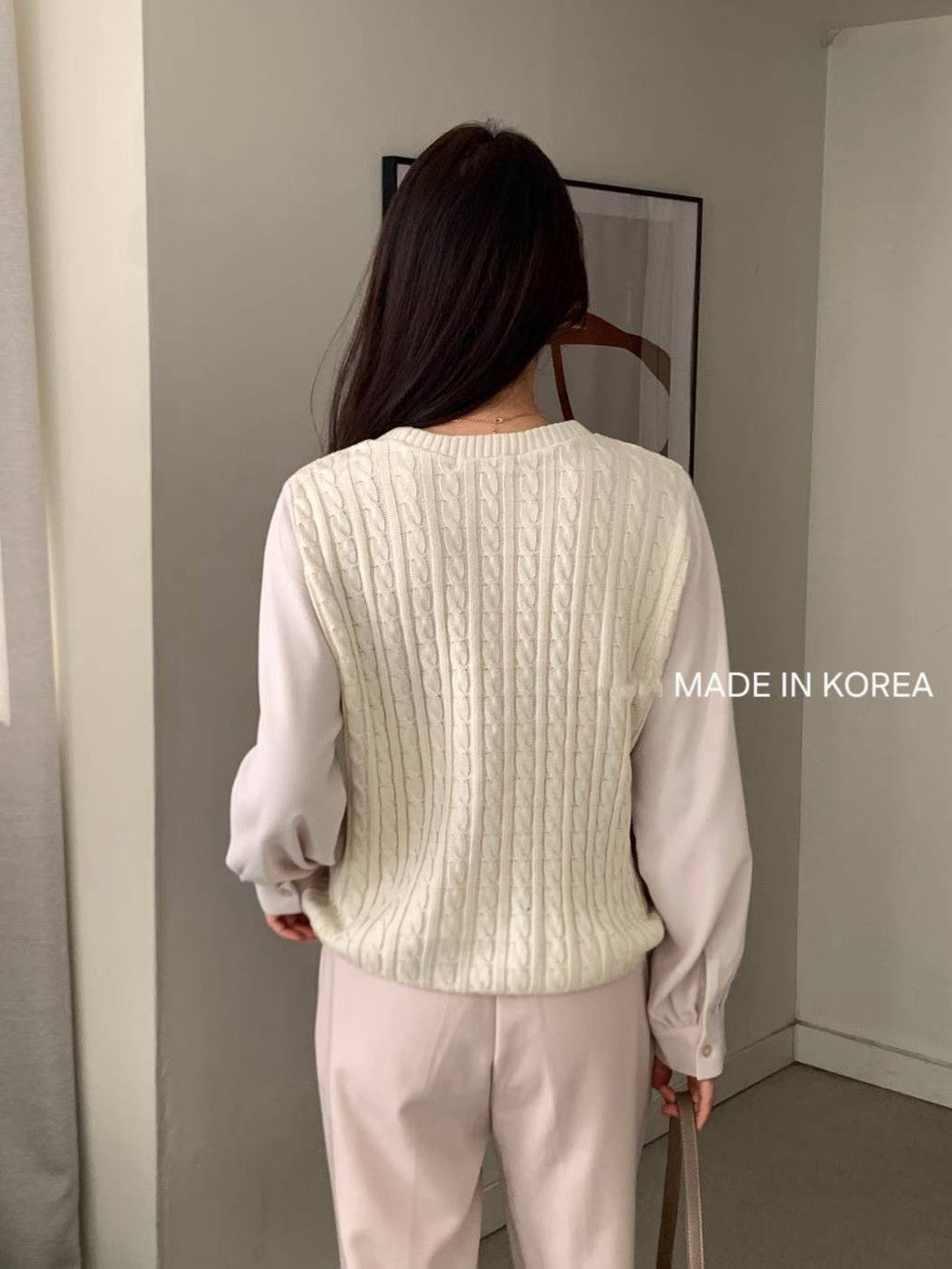 1A204 麻花針織接袖上衣