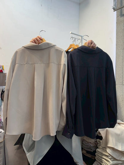 1A206 下擺收折長袖襯衫