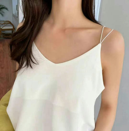 1A202 細帶雪紡v領背心