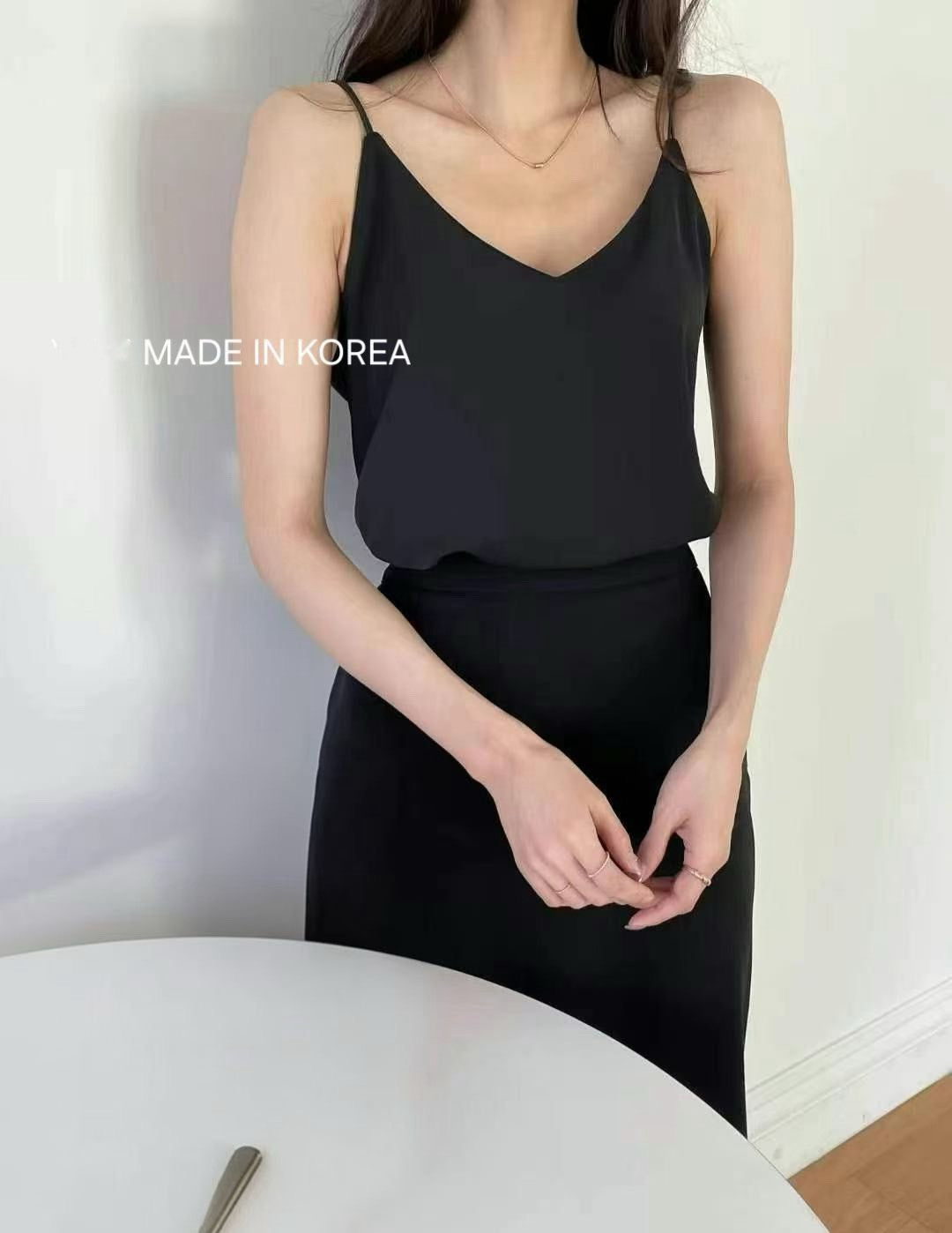 1A202 細帶雪紡v領背心