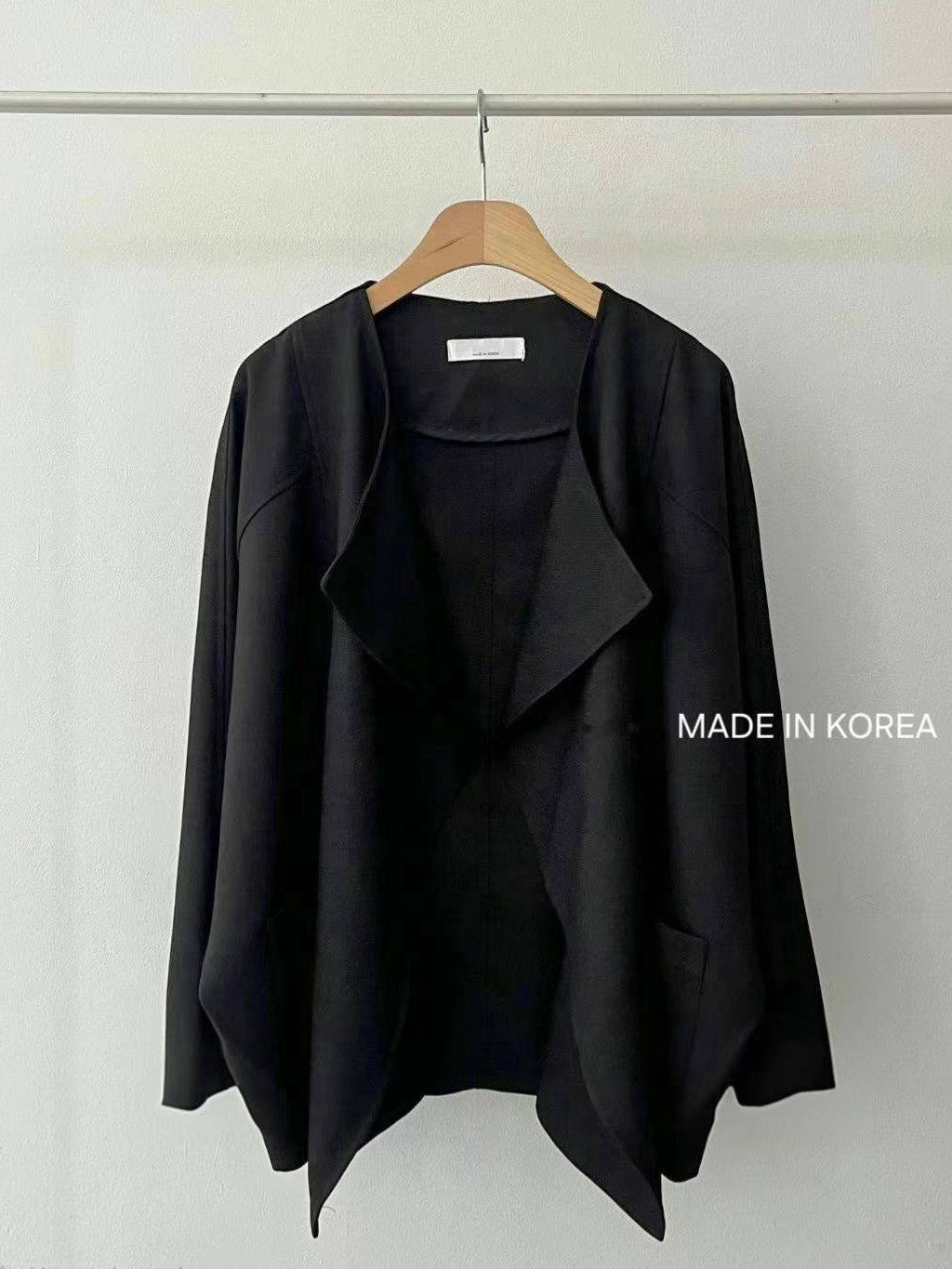 1A218 前襟大翻領斜紋布外套