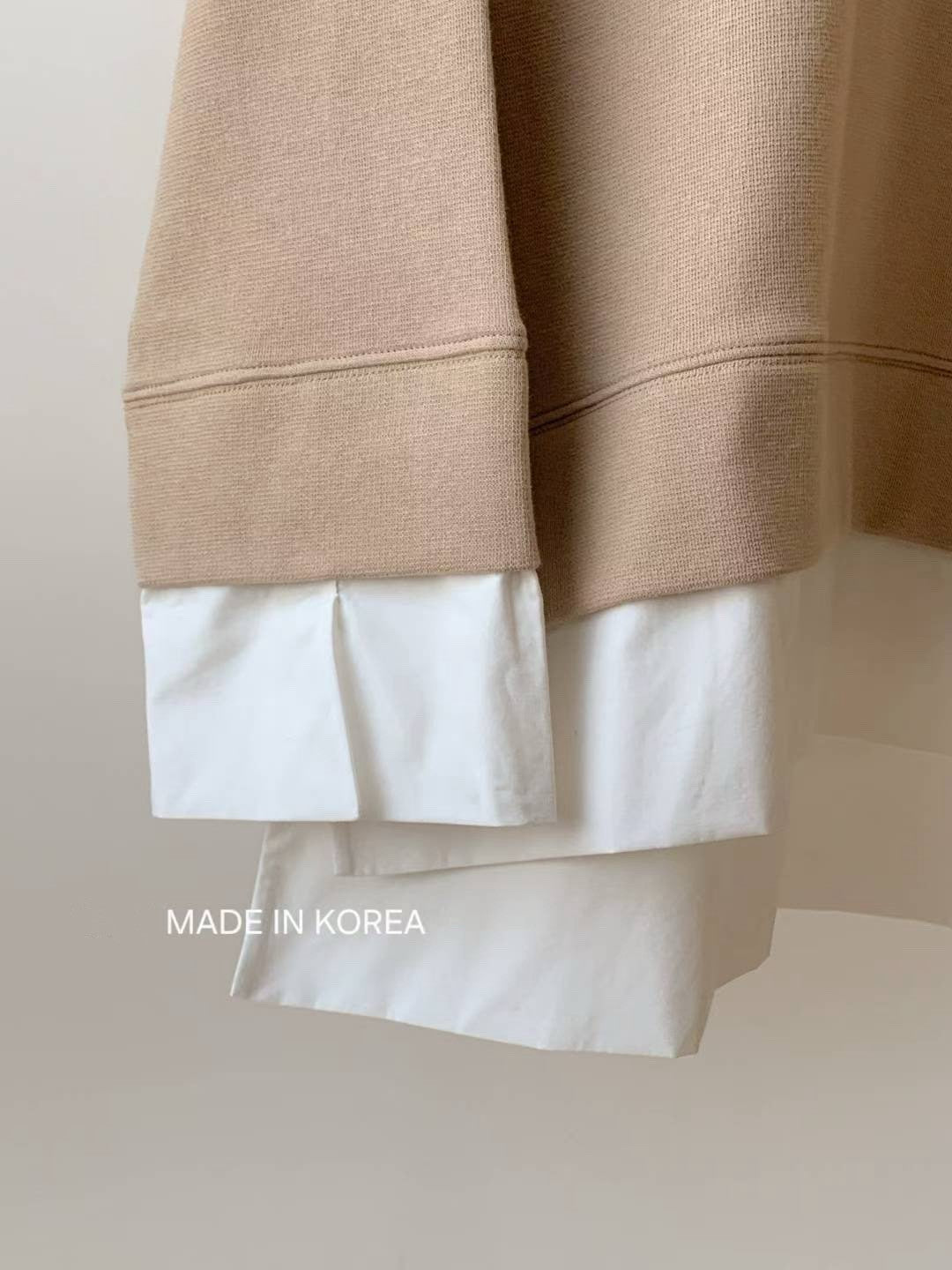 1A216 拚襯衫下擺棉質上衣