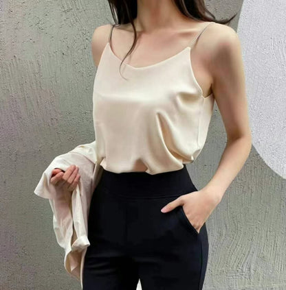 1A202 細帶雪紡v領背心