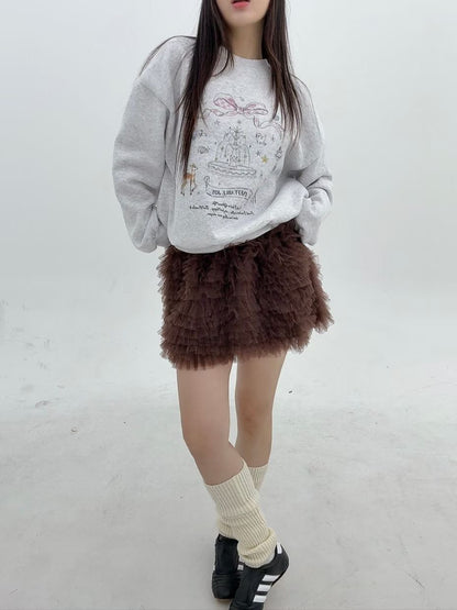 1B115 噴水池塗鴉大學T(內刷毛)