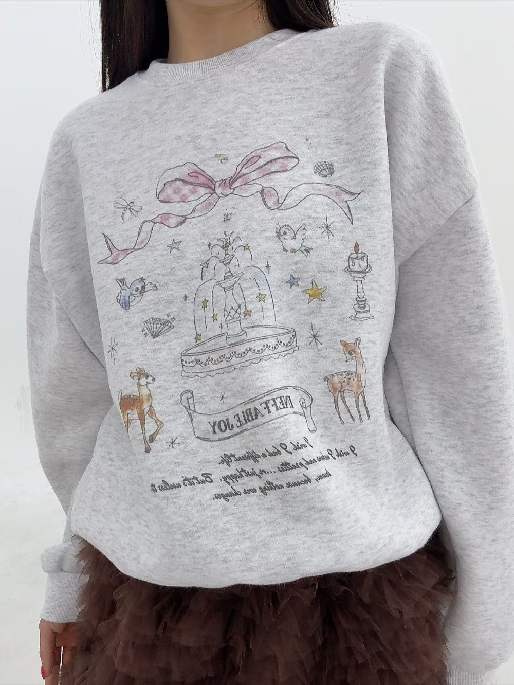 1B115 噴水池塗鴉大學T(內刷毛)