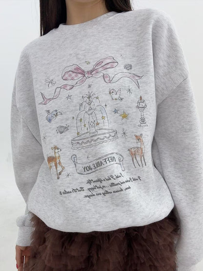 1B115 噴水池塗鴉大學T(內刷毛)