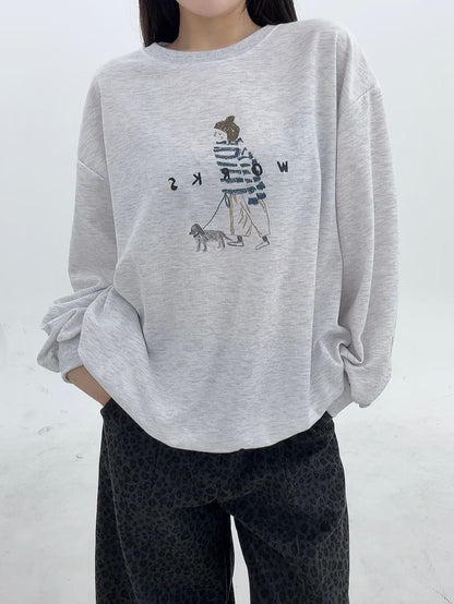 1B117 人物插畫大學T