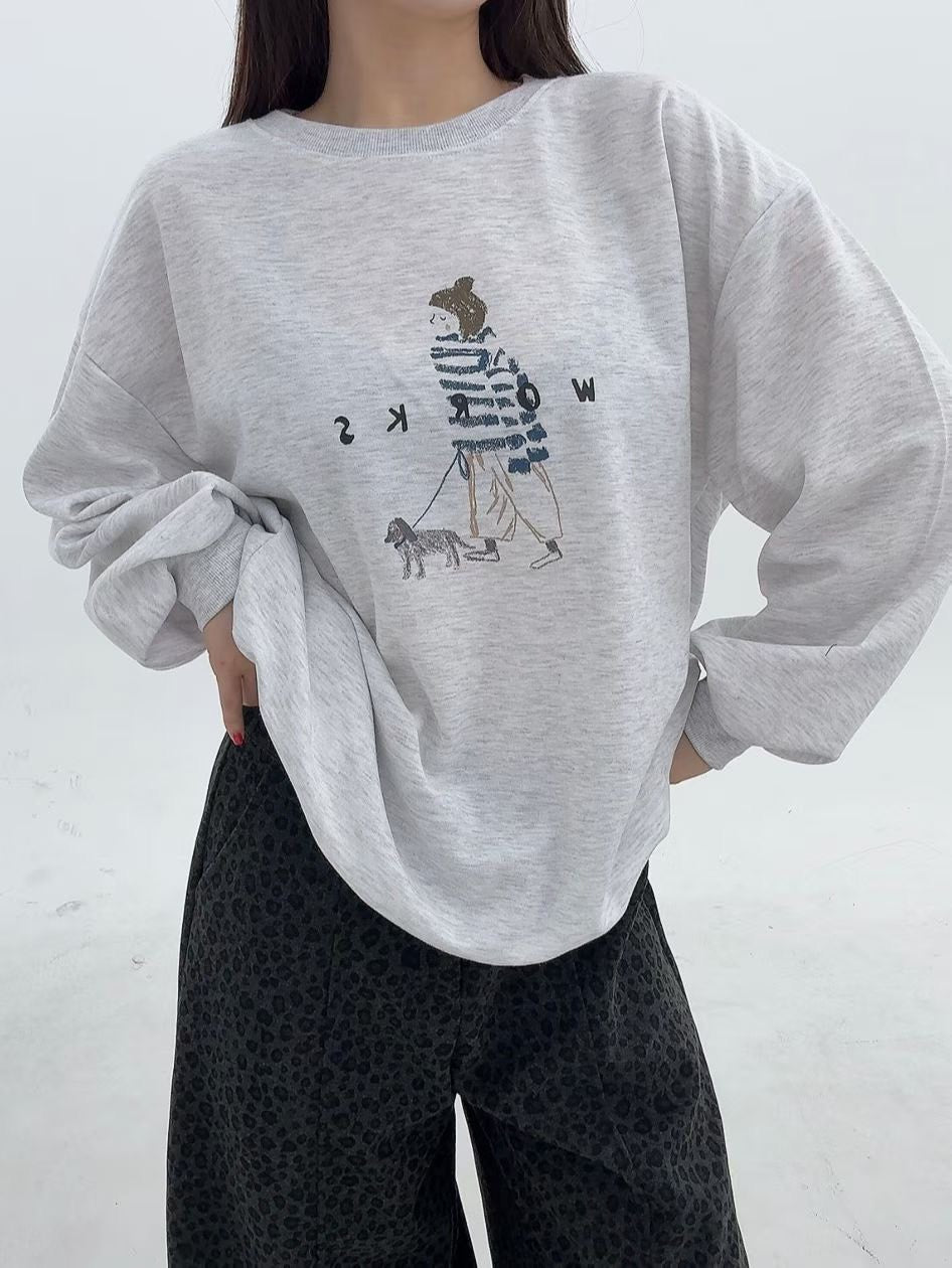 1B117 人物插畫大學T