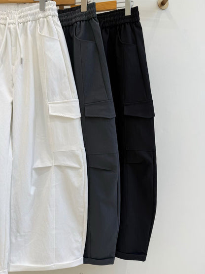 1B106 鬆緊腰斜紋料工作褲