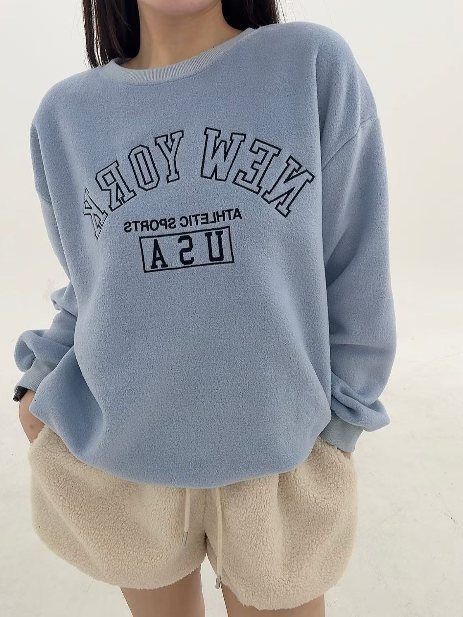 1B104 絨面NEW YORK大學T