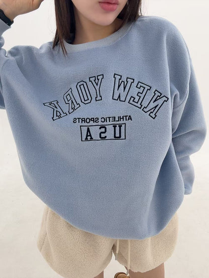 1B104 絨面NEW YORK大學T