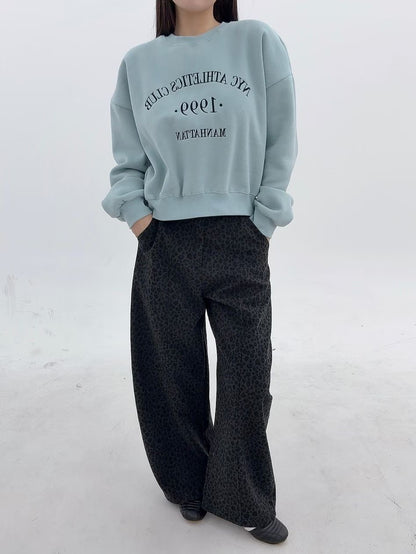 1B102 豹紋長寬褲(後腰鬆緊)