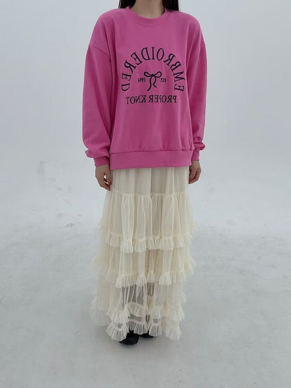 1B109 鬆緊腰蛋糕長紗裙