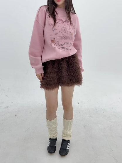 1B115 噴水池塗鴉大學T(內刷毛)