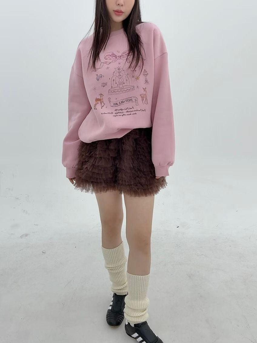 1B115 噴水池塗鴉大學T(內刷毛)