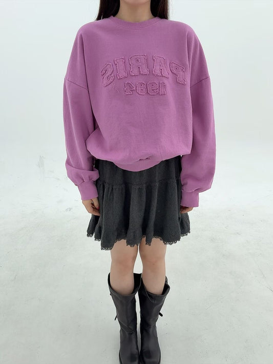 1B110 抽鬚字母水洗衛衣