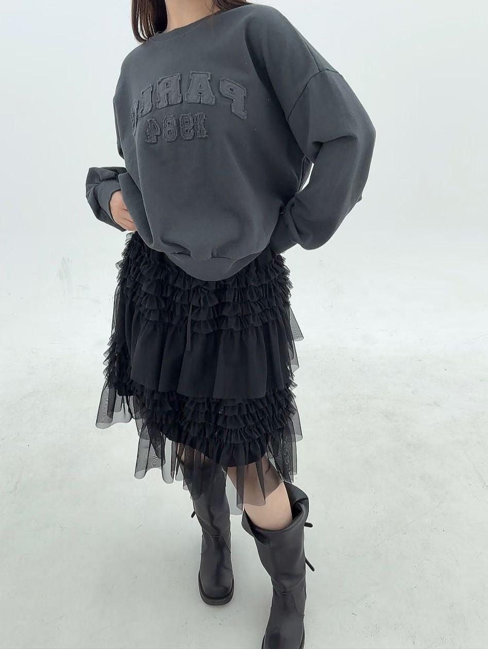 1B110 抽鬚字母水洗衛衣