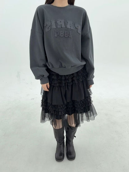 1B110 抽鬚字母水洗衛衣