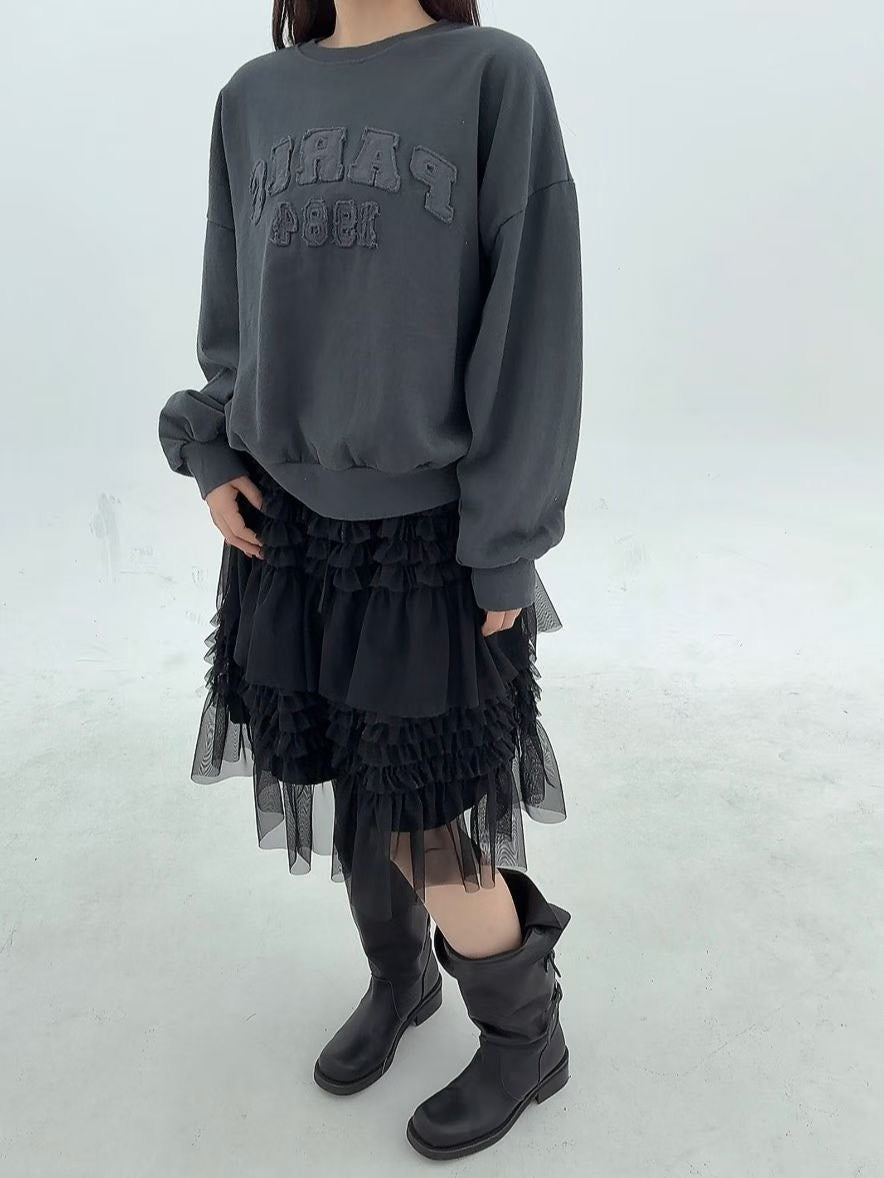 1B110 抽鬚字母水洗衛衣