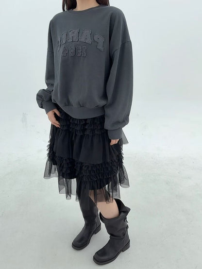 1B110 抽鬚字母水洗衛衣