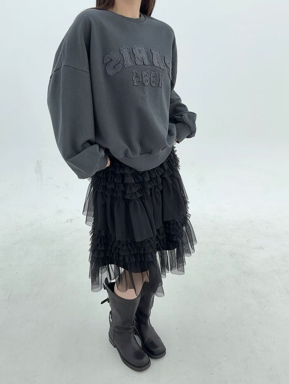 1B110 抽鬚字母水洗衛衣