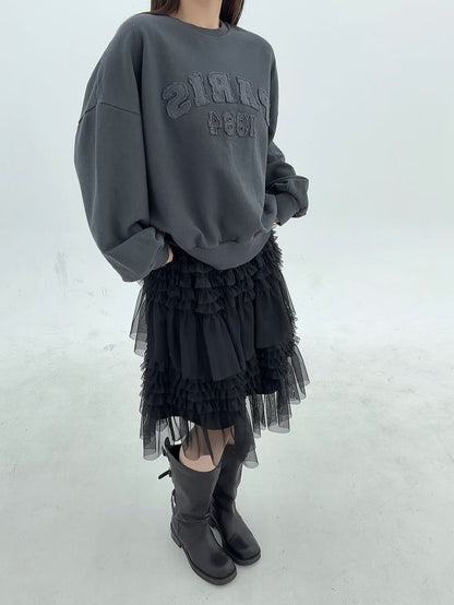 1B110 抽鬚字母水洗衛衣