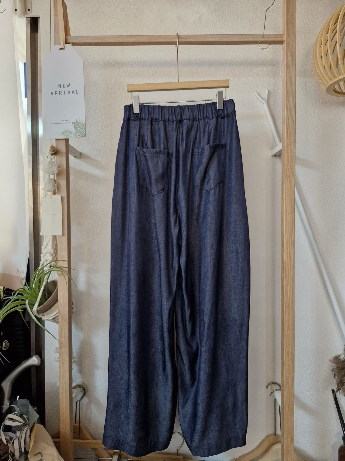 1C316 珠光長版襯衫+長寬褲