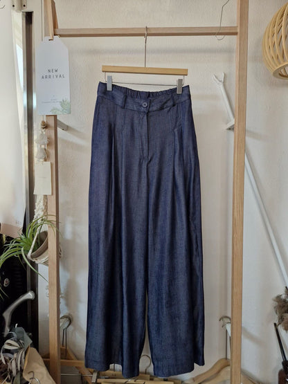 1C316 珠光長版襯衫+長寬褲