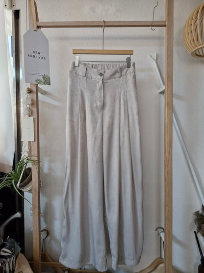 1C316 珠光長版襯衫+長寬褲