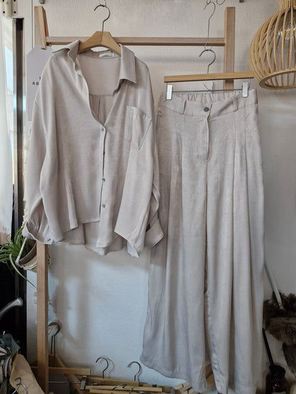 1C314 珠光長版襯衫