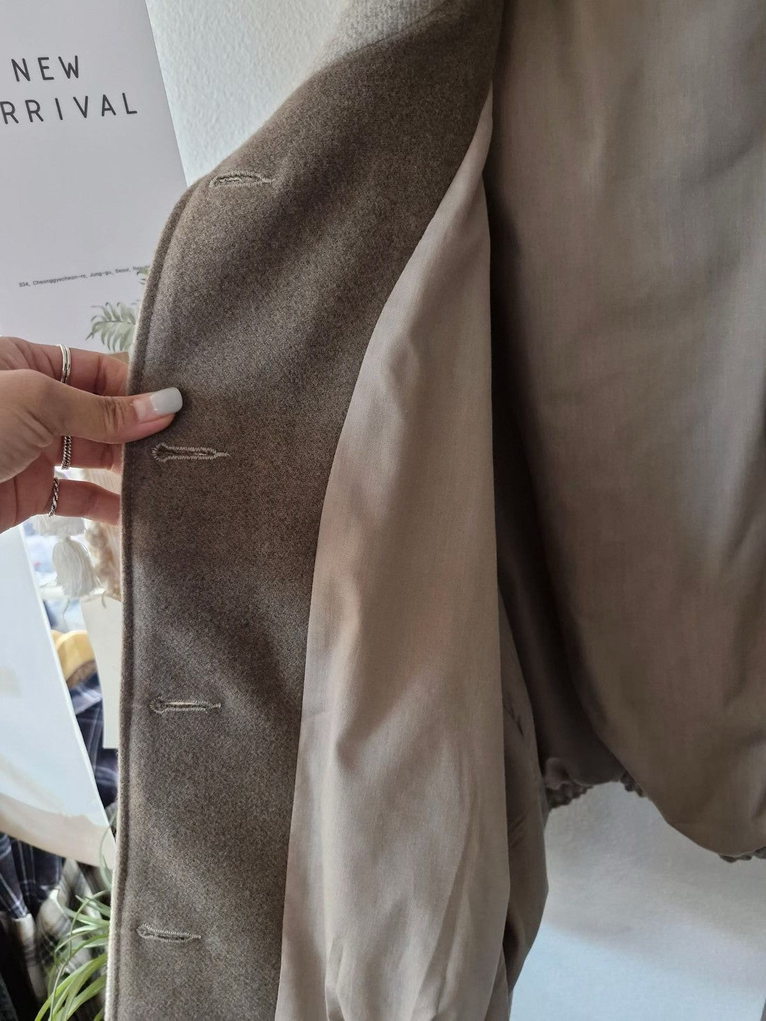 1C317 壓縮毛呢翻領外套