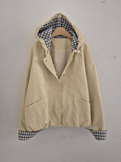 1C312 內格紋連帽皮質外套