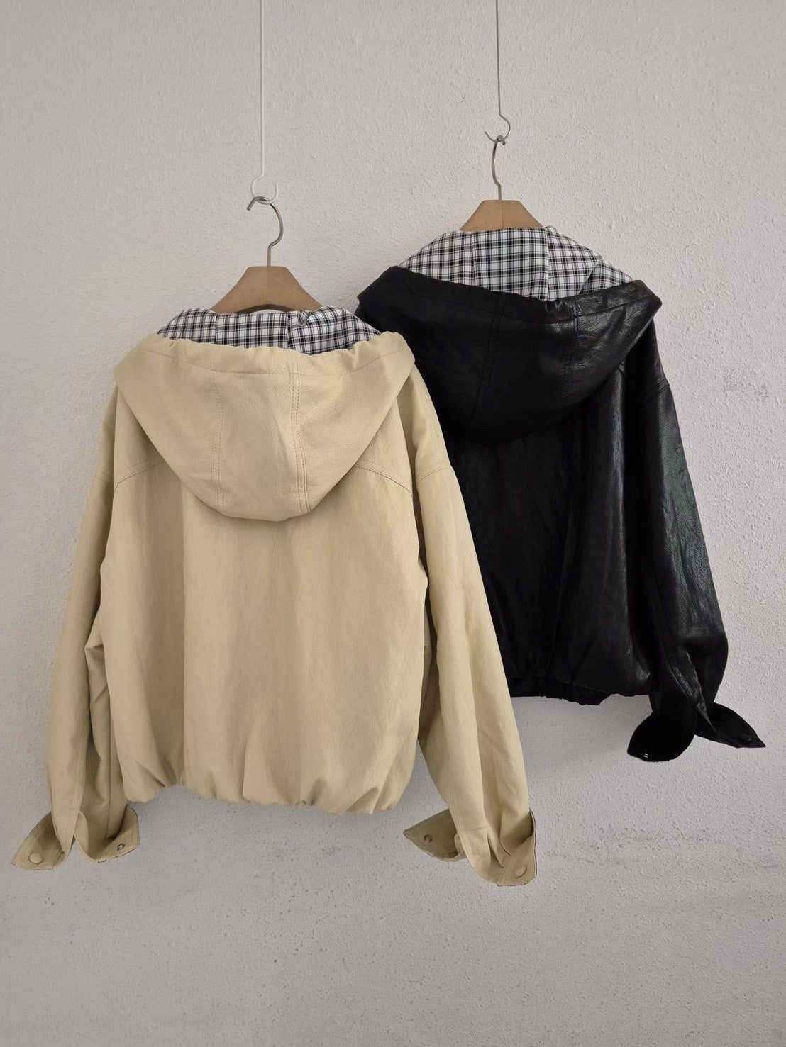 1C312 內格紋連帽皮質外套