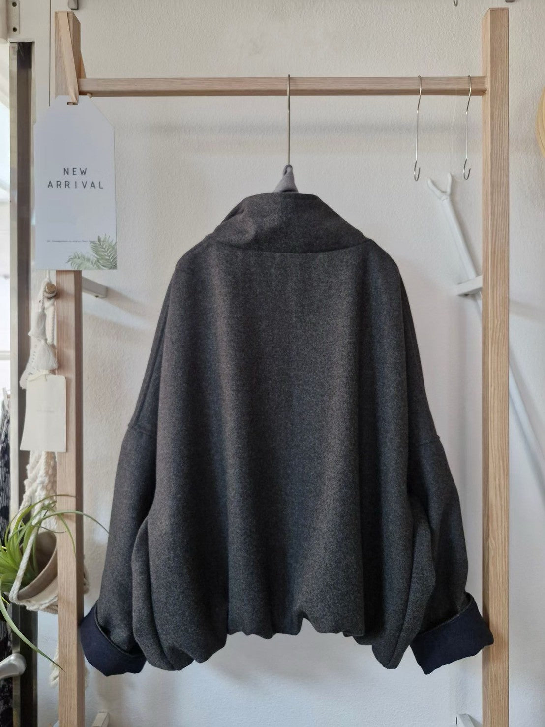 1C317 壓縮毛呢翻領外套