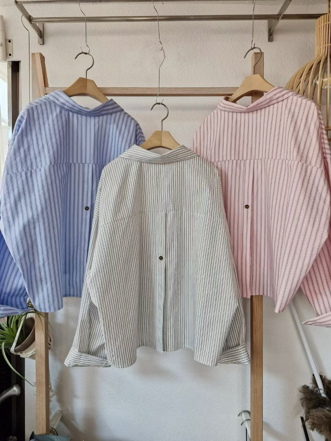 1C310 直條紋短版襯衫